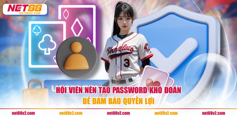 Hội viên nên tạo password khó đoán để đảm bảo quyền lợi
